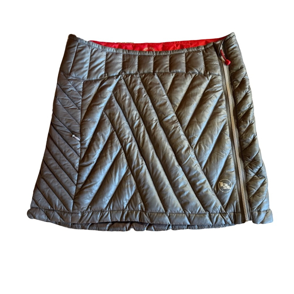 Big‎ Agnes Down Insulated Mini Skirt, Winter Snow, Silver Gray, Pink, Size XS